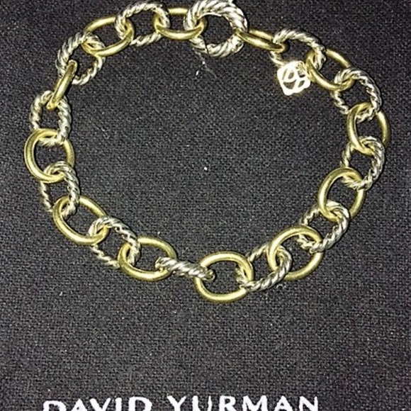 David Yurman Sterling Silver and Gold Bracelet - Picture 3 of 3